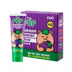 크리오 팝 고불소 충치케어 주니어 치약 포도향 90g 4개입 1개