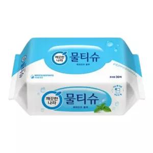 깨끗한나라 페퍼민트 블루 물티슈 캡형