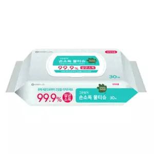 그린핑거 손소독 물티슈 캡형 30개입 10개