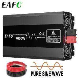 EAFC 7000W 5000W 4000W 순수 사인파 인버터 EU 소켓 포함 차량용 DC2V에서 AC220V 50HZ 전원 은행 전압