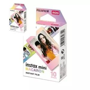 ( )후지 인스탁스 디자인 미니필름 마카롱10매 86x54 62x46 폴라로이드필름 캐릭터필름 즉석필름카메라 즉