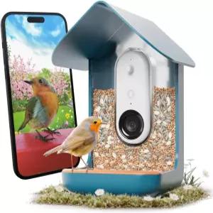 카메라가 장착된 버드버디 프로 스마트 피더 - AI 조류 종 식별 5MP 사진 2K HD 비디오 라이브 스트림