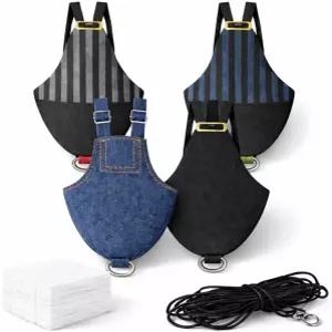 일회용 패드와 비행 훈련용 목줄이 있는 4PCS 새 기저귀 하네스 키트 앵무새 코카티엘 코뉴어 및 잉꼬용