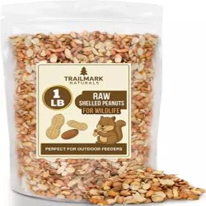 1 LB - 다람쥐를위한 생 껍질 땅콩 새와 야생 동물을위한 먹이 조류 씨앗 미국에서 재배됨