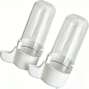 잉꼬 카나리아 작은 앵무새 사랑새를 위한 자동 물 디스펜서 케이지 걸이 급수기 2PCS 240ml