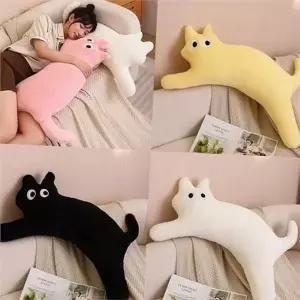 [콩심팥심]고양이 인형 베개 고양이 베개 귀여운 부드러운 낮잠 쿠션 침대
