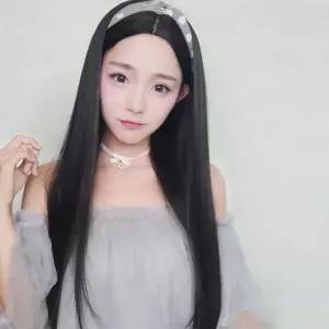 [콩심팥심]여성 블랙 롱가발 자연스러운 생머리 패션가발
