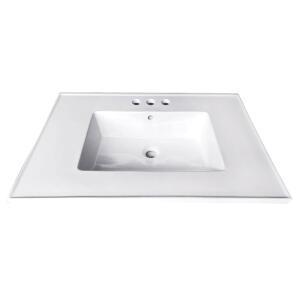 킹스턴 브라스 LBT25227W34 컨티넨탈 베니티 화이트 싱크탑, 22. x 25.19