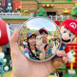 휴대용 셀카 거울 여행용 볼록 손거울 원형 9.5cm