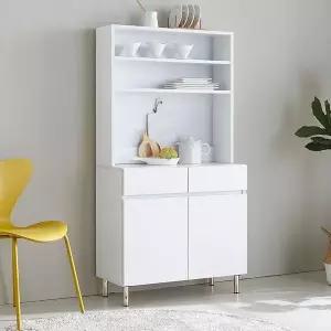 SD420S 화이트 800 주방 수납장 세트 상부장 하부장