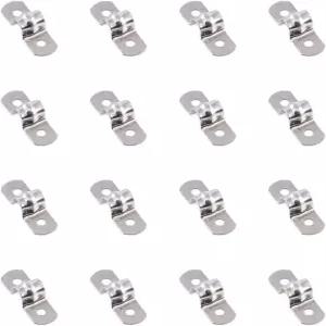 Keadic 30Pcs M8 투홀 스트랩 U 브래킷 튜브 텐션 클립 스테인리스 스틸 헤비 듀티 강직 파이프 클램프