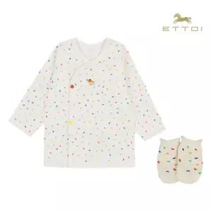 [롯데백화점]에뜨와 디키배내저고리&양말SET 07T517004/임신,출산,신생아,조카선물,축하선물