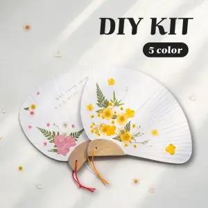 DIY 압화 부채 만들기 키트 꽃 학교 단체 행사 체험 활동
