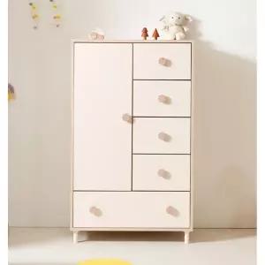 [자르파라]아이 옷수납 5단서랍 다리형 키즈 옷장세트(80cm 2색)