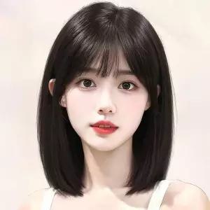 여성 베이직 단발 통가발 메쉬 망사 고열사 인조모