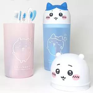 먼작귀 치이카와 어린이 칫솔 4P 양치컵 세트 듀퐁 향균모 혀클리너 미끄럼방지 손잡이