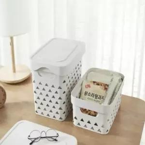 (옵션 스몰)소품정리함 뚜껑박스 수건박스 수건수납함 수건정리함 양말수납함 간식박스
