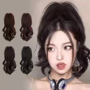 집게 컬링 가발 여자 헤어피스 포니테일