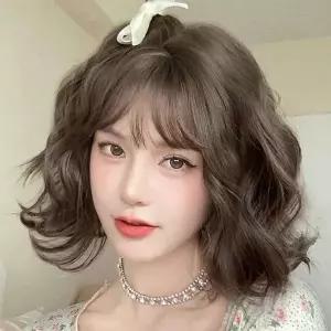 [셀러에이드]웨이브단발 물결 여자 자연스러운 통가발 가발 2color