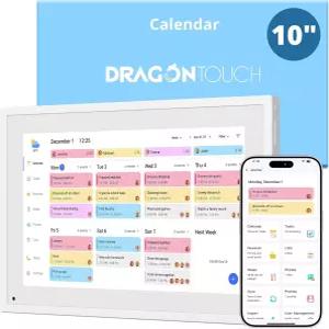 디지털 캘린더 터치 스크린 10인치 가족 월간/주간/일간 플래너용 전자 안무 차트 홈 정리용 스마트 데스크