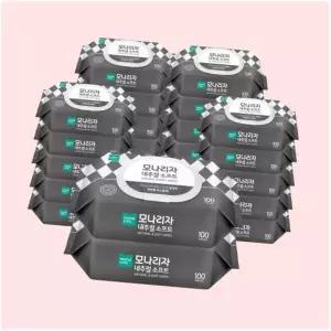 모나리자 내추럴 소프트 100매 24팩 캡형 저자극 물티슈 유아 아기 4385487