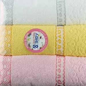 고품질 라벤다140G수건 3매 세트 부드러운 라벤다수건 면수건 욕실타올 세안수건 수건세트 WFME4ZQ