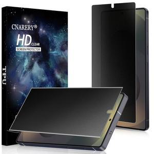 삼성 갤럭시 S25 울트라 6.8인치 [유리 아님], 긁힘 방지, 눈부심 지문 잠금 해제 지원 Cnarery 2 팩 4 Way 360 매트 프라이버시 화면 보호기