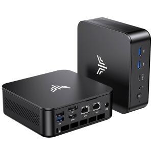 캠루이 에센엑스 E3 미니 컴퓨터, AMD 라이젠 5 3500U(4코어, 8스레드, 최대 3.7GHz), 16GB DDR4, 1TB NVMe PCIe3.0x4 SSD, 듀얼 기가비트, 트리플 4K, 사무용, 비즈니스용, 가정용 컴팩트 데스크톱 PC