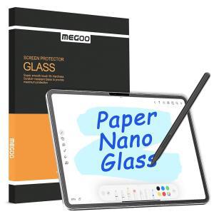 Megoo 페이퍼필 강화 유리 스크린 프로텍터: Surface Pro 11 / 10 9 8 X (13 인치), 2 팩, 매트 안티 글레어, 종이에 좋아요 쓰기, Pen 호환, 쉬운 설치