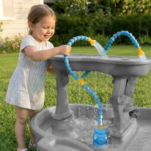 Aacabo Rechargeable Water Table Pump with Huge Water Output,Water Flow Rate up to 8L/min (2.11 GPM),Kids Sand Water Play Pump,Octopus-Shaped Design,Suitable for Most Water Table on the Market