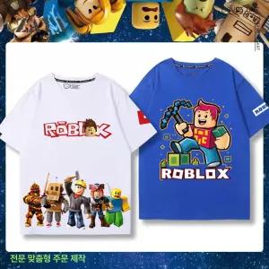 로블록스 반팔티 초등 남아용 티셔츠 주니어 등교룩 여름 캐릭터 아동 반소매 상의 어린이날