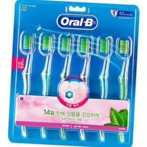 오랄비 초미세모 그린티 6입 칫솔