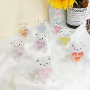 스트랩 하트 젤리곰 투명 8종 핑거톡