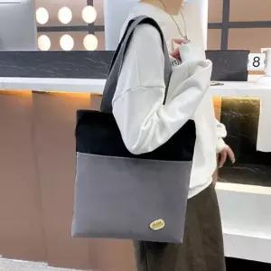 여성 배색 데일리 숄더 에코백 보조 가방 미니숄더백 미니토트백 버킷백 데일리백