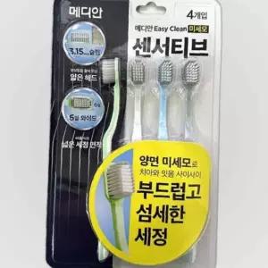 메디안 이지클린 센서티브 양면 미세모 4개입 칫솔
