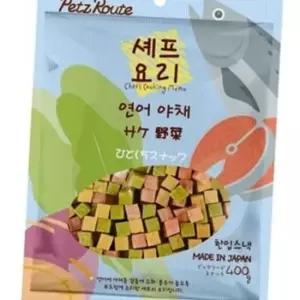강아지 연어 야채 한입 스낵 400g 1P 영양 트릿 간식