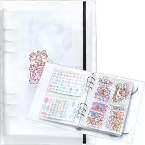 pcs A5 스티커 보관 앨범 정리 책 바인더 슬리브 플래너 정리함 레시피 카드 3개의 다른 크기 주머니