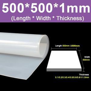 500x500/1000mm 초박형 실리콘 고무 시트 투명 필름 두꺼운 0.1/0.2/0.3/0.4/0.5/0.6/0.8/1/1.5mm 내열 플
