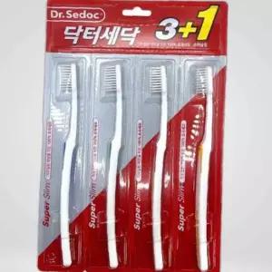 닥터세닥 슈퍼슬림 초극세모 칫솔 3+1 치석케어 LION 프라그케어 잇몸관리