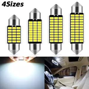 유모차 바퀴 교체 2/10Pcs LED 꽃줄 돔 31mm 36mm 39mm 42mm 슈퍼 밝은 전구 자동차 번호판 빛 인테리어 독