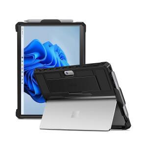MICROSOFT SURFACE GO 3 2021 / 2 2020 2018 케이스용 PROCASE 충격 방지 케이스 펜 홀더가 있는 업그레이드된 보호 커버 타입 키보드 U2013BLACK과 호환됨