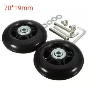 유모차 바퀴 교체  유연한 교체용 40mm/43mm/54mm/60mm/64mm/70mm 나사 포함 여행용 가방 수트케이스 부품
