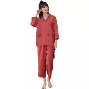 단체복 남녀공용 찜질복 긴팔 커플 황토사우나 폼