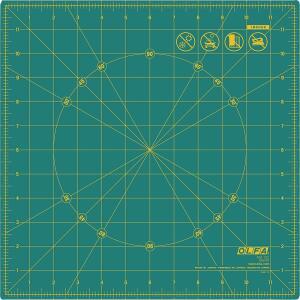 OLFA 30 30 5CM 바느질 회전 사용 정사각형 포함 360도 커터와 셀프 12 매트 힐링 12인치 그리드 공예용 그린 RM 원단 매트 회전 퀼팅 커팅 함께 회전식 12S