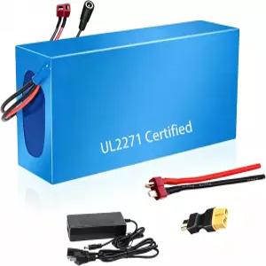 TLALVG 전기 자전거 배터리 48V10Ah 리튬 팩 20A BMS 200W-1500W 스쿠터용 XT60 커넥터 ATV 먼지 UL 인증