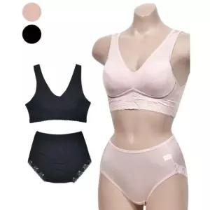 40대브라 등살정리 조끼브래지어 B컵 햄팬티 세트 40대여성속옷