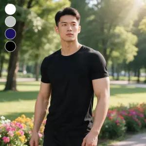 남자 여름 데일리 베이직 세미오버 티셔츠