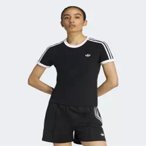3-스트라이프 슬림 티셔츠 - 블랙:화이트 KD7980