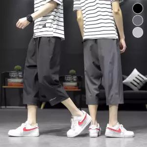 남자 베이직 캐주얼 체형커버 밴딩 쿨링 바지
