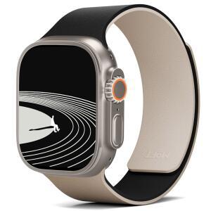 퀵 자석 웨어 듀오 컬러 디자인 & 소프트 실리콘 울트라 3 /2 /1용 iWatch 밴드 시리즈 11 /10 /9 /8 /7 /SE /6 /5 /4 /3 /1 38 /40 /41 /42 /44 /45 /46 /49mm와 호환 MOFT 스냅 워치